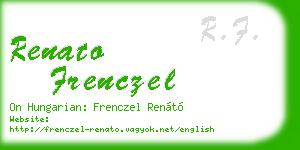 renato frenczel business card