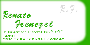 renato frenczel business card